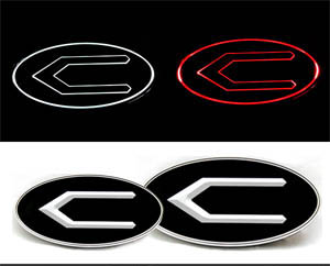 [ Niro auto parts ] Chrome LED Emblem for Kia Niro (Front&Rear Set)  Made in Korea